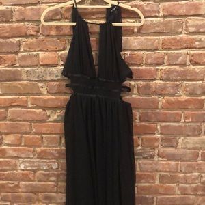 Floor length cutout dress from express